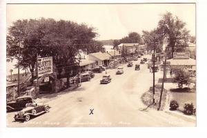 Real Photo, Downtown, Houghton Lake, Michigan, Tavern Hunters Headquarters