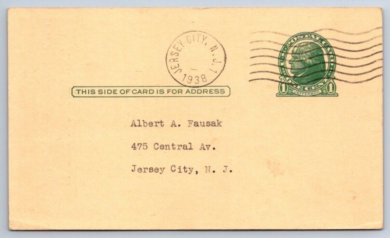 Goodrich Safety Silvertown, Harry Klinger Inc., Jersey City NJ, 1938 Postcard