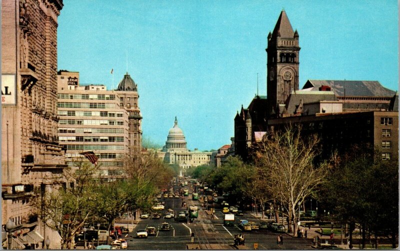 America - Washington D.C. - View of Pennsylvania Avenue - PHOTO COLOR POSTCARD