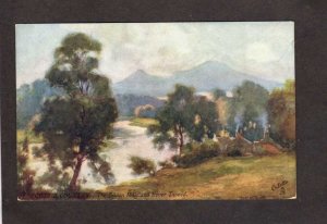 Scott's Country Eildo Hills Melrose Scotland Artist Signed Tuck Oilette Postcard