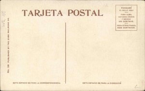 Vintage Detroit Publishing Baire CUBA Railroad Street View Military Man