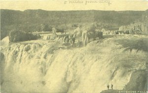 Shoshone Falls Twin Falls Idaho Yellow-Toned Postcard by Bisbee Postally Unused