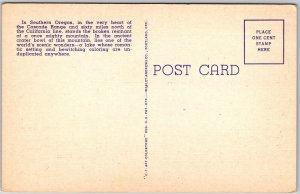 Crater Lake National Park Oregon Cascade Range Scenic Mountain Postcard 