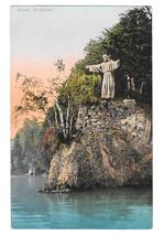 Switzerland Luzern Christus J Vetter Statue of Christ Lake Lucerne Vtg Postcard