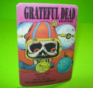 Grateful Dead Backstage Pass Zombie Scuba Diving 1990 Tour Gift Weird Hippy Art 