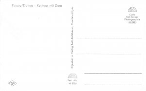 Germany Passau Donau Rathaus Dom Steamboat City Hall RPPC vintage postcard