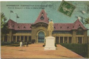 CPA MARSEILLE EXPO Coloniale 1922 - Palais de Madagascar et Statu.. (174639)