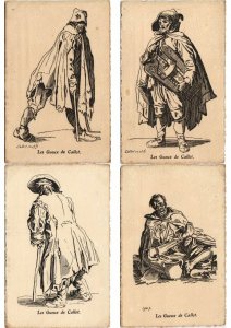 BEGGARS LES GUEUX DE CALLOT ART 20 Vintage Postcards (L4016)