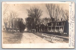 RPPC Wyanet  Illinois  Second Street   Real Photo Postcard  1907