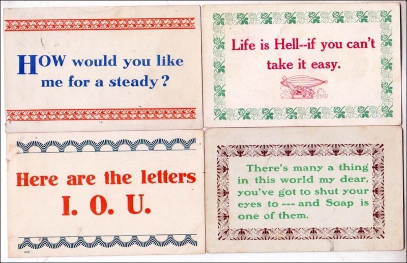 4 - Old Cards with Verses