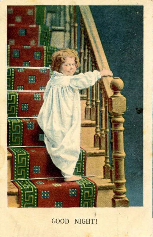 Children - Good Night!   Girl on Stairway       