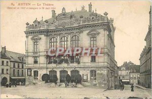 Old Postcard Autun Theater was built in 1882 and inaugurates August 30, 1884