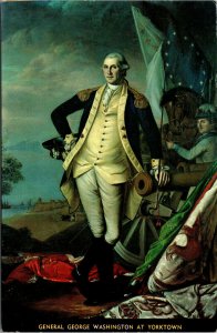 Vtg General George Washington at Yorktown from Paining by James Peale Postcard