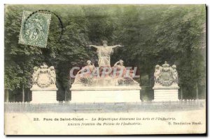 Postcard Old Saint Cloud Park La Republique decorating the Arts and Industry ...