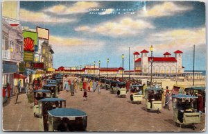 1948 Chair Parade At Night Atlantic City New Jersey N J Posted Postcard