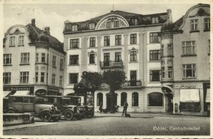 denmark, ODDER, Centralhotellet, Hotel, Car (1940s) Postcard