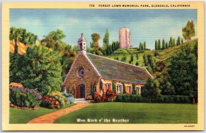 VINTAGE POSTCARD FOREST LAWN MEMORIAL PARK AT GLENDALE CALIFORNIA