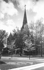 1940s Newhampton Iowa St Joseph's Catholic Church RPPC Photo Postcard 20-7913