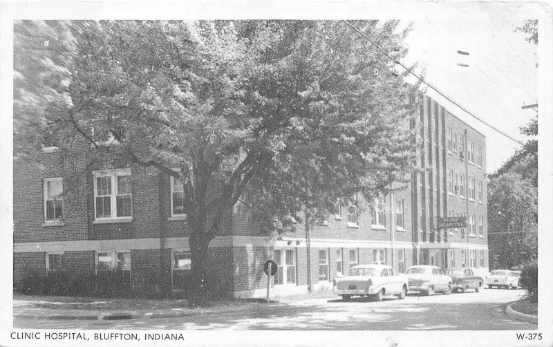 Bluffton Indiana~Clinic Hospital~NICE Classic Cars~Price is Right Write-in~1958