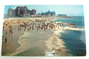 Vintage Postcard Surf Bathing & Ocean Front Atlantic City NJ New Jersey