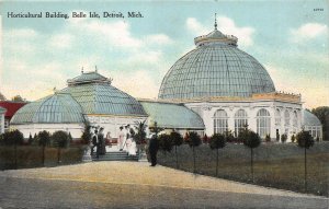 Horticultural Building, Belle Isle, Detroit, Michigan, Early Postcard, Unused