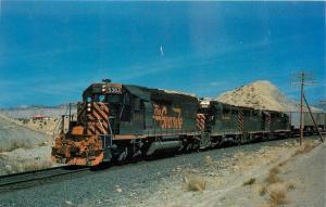 Helper Utah~Denver & Rio Grande Western Railroad Freight Train 1977 Postcard