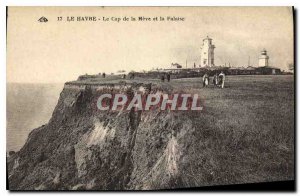 Old Postcard Le Havre Cape of Heve and Cliff