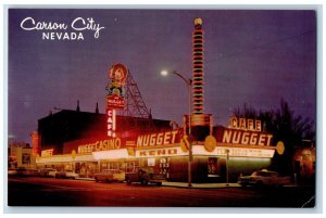 Carson City Nevada Postcard Smallest Capital City Nugget Exterior Building c1960