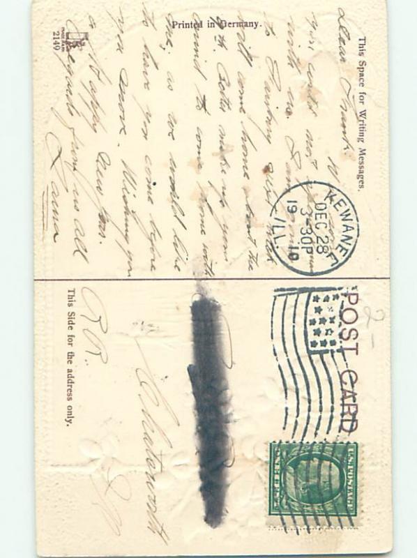 Divided-Back NEW YEAR SCENE Great Postcard AA2159