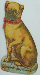 1880's Die-Cut Dog On Pillow Lavine Soap For Washing & Cleaning P83