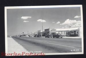 RPPC PIOTE TEXAS DOWNTOWN STREET SCENE 1940's CARS VINTAGE REAL PHOTO POSTCARD