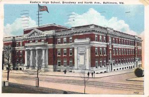 Eastern High School Baltimore Maryland 1934 postcard