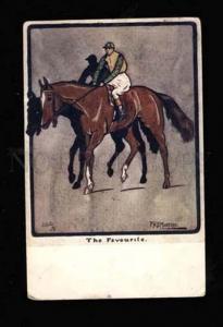 015025 Rider HORSE Racing by MASTERS Vintage ART NOUVEAU TUCK