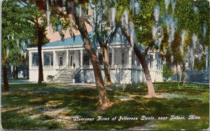 near Biloxi MS Beauvoir Home of Jefferson Davis Smith Syndicate Postcard G28