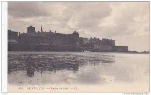 SAINT MALO, Ille Et Vilaine, France, 1900-1910's; Coucher Du Soleil