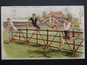 Athlete Theme THE LAST HURDLE after G.D.R. Rowlandson c1904 by C.W Faulkner 327D