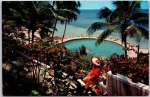 Sans Souci Ocho Rios Jamaica Five Star Resort Palms Swimming Pool Beach Postcard