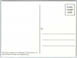 Green Lantern DC Comics 1981 Greetings Continental Postcard