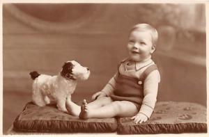Boy with stuffed dog Child, People Photo Unused 