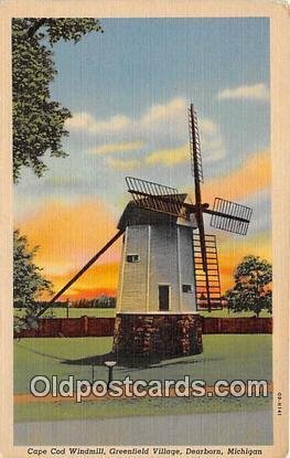 Cape Cod Windmill Dearborn, Michigan, USA Unused 