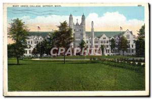 Postcard Old Detroit Mich Mary Grove College