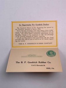 Advertising Double Postcard BF Goodrich Rubber Erie PA 1925