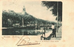 Netherlands Den Helder Postbrug Vintage Postcard 03.78