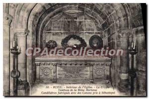 Old Postcard Rueil Interior of the Church Crypt