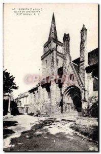 Old Postcard From Lannion Church Brelevenez