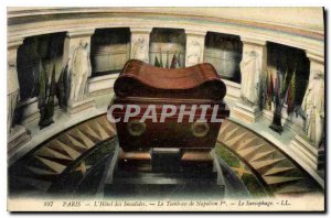 Postcard Old Paris Hotel des Invalides Napoleon's Tomb I the Sacophage