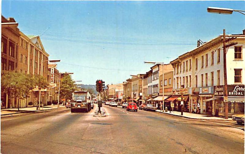 Danbury CT Street View Store Front's Old Cars Trucks VW Postcard