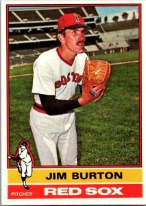 1976 Topps Baseball Card Jim Burton Boston Red Sox sk13079