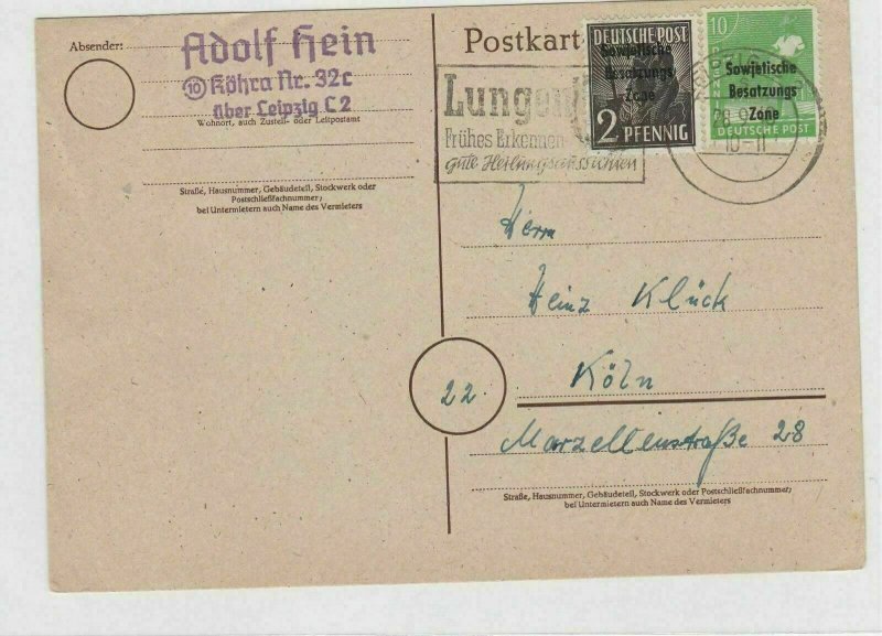 German Postal History Stamps Postcard Ref: R5046 