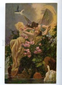 226570 LOVE Nymph FAIRY Swan LEDA by ZATZKA Vintage color PC